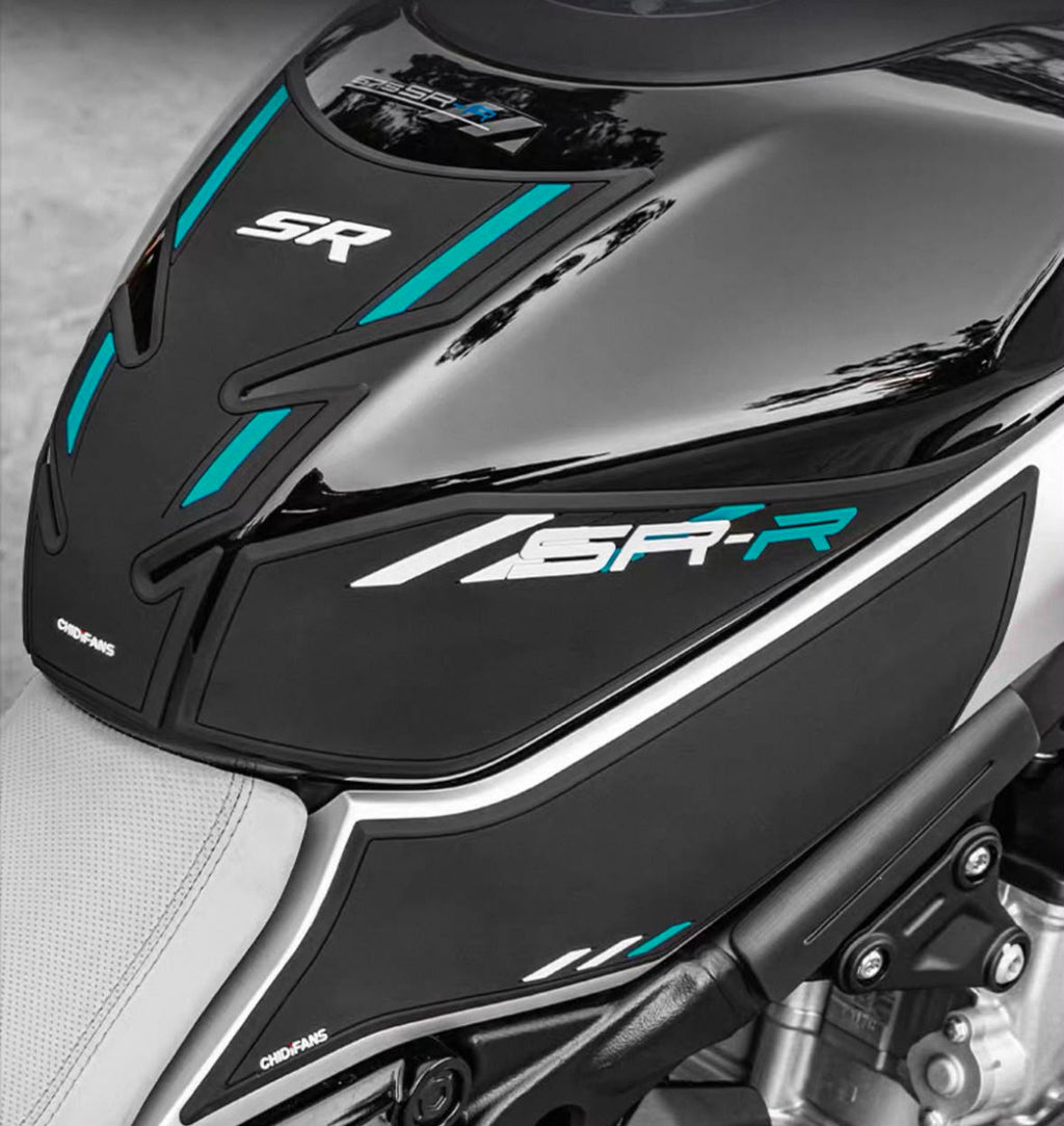CFMOTO 675SR verdickten Gummi Tankpad + 5D Carbon Tanksticker