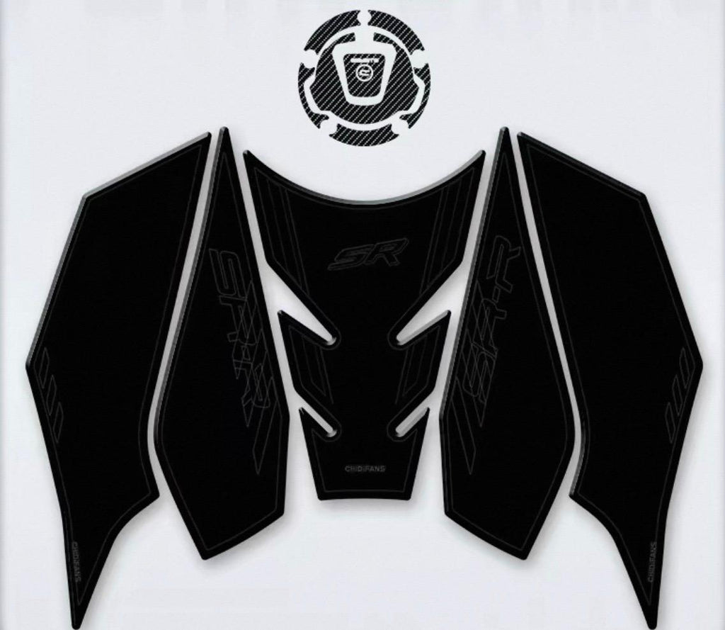CFMOTO 675SR verdickten Gummi Tankpad + 5D Carbon Tanksticker